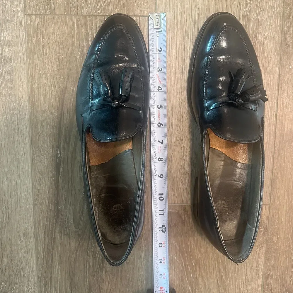 Alden 660 Black Leather Tassel Loafers Aberdeen Goodyear Welted Slip On Size 12